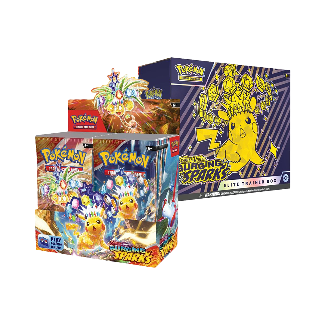 Pokemon Surging Sparks Booster Box + ETB Bundle 763 Collectibles Pokemon Surging Sparks Booster Box + ETB Bundle 763 Collectibles