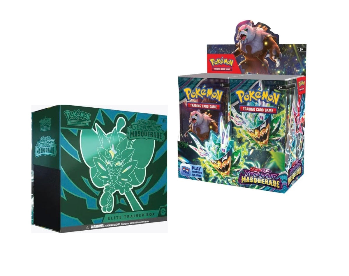 Pokemon Twilight Masquerade Booster Box + ETB Bundle 763 Collectibles Pokemon Twilight Masquerade Booster Box + ETB Bundle 763 Collectibles