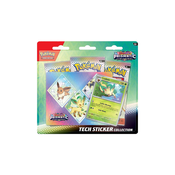 Pokemon Prismatic Evolutions 3 Pack Tech Sticker Collection (Each Promo Art) ** Pre Order 01/17/25 Release Date **