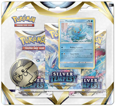 Pokemon Silver Tempest 3 Pack Blister (Manaphy)