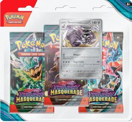 Pokemon Twilight Masquerade 3 Pack Blister Set of 2 (each promo art) – 763  Collectibles