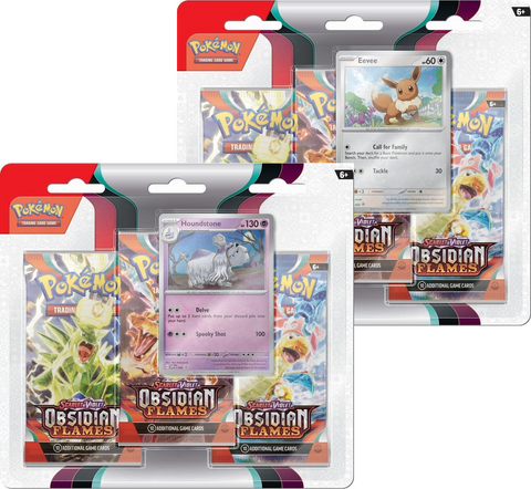 Pokemon Obsidian Flames 3 Pack Blister Set of 2