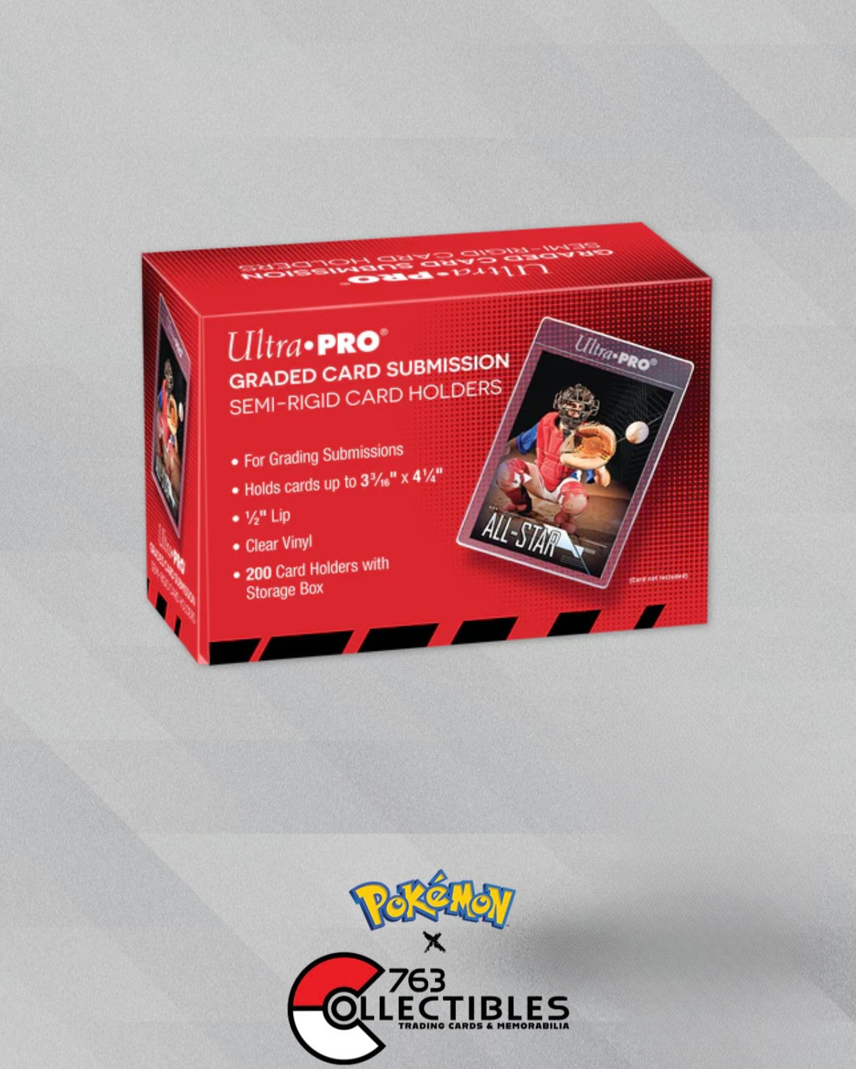 ultra pro graded card submission Tall Semi Rigid 200ct Box Variation:70x120mm S (110 pack) keem includes category Upcoming Pokémon Cards Restock