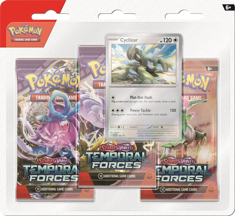 Pokemon Temporal Forces 3 Pack Blister - Cyclizar