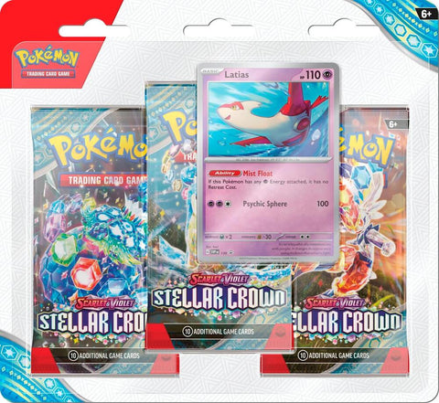 Pokemon Stellar Crown 3 Pack Blister (Latias)