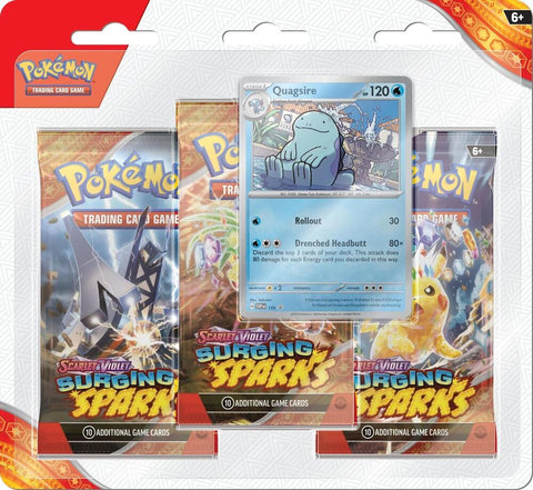Pokemon Surging Sparks 3 Pack Blister (Quagsire)