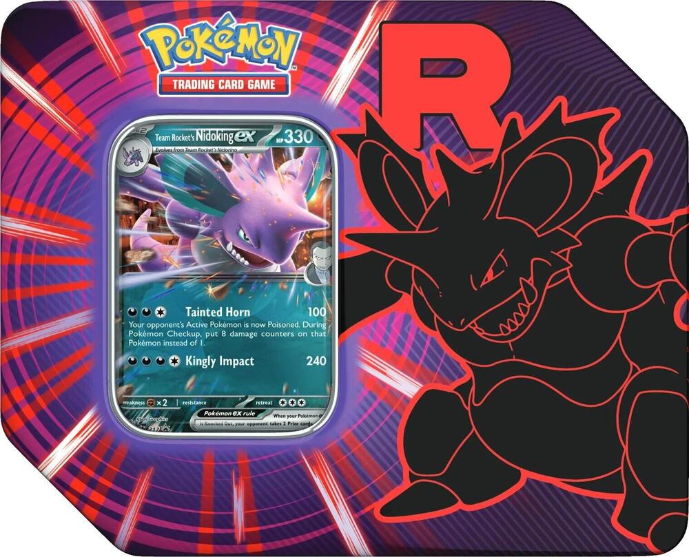 Pokemon Team Rocket Tin - Team Rocket's Nidoking ex