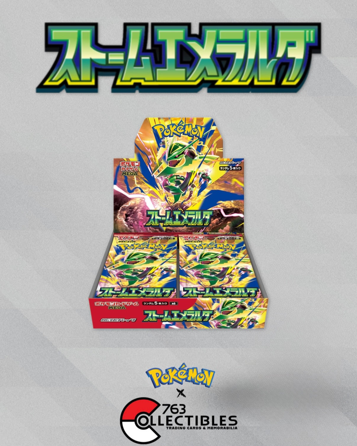 Pokemon Storm Emeralda Booster Box (Japanese) **Estimated ship date of – 763 Collectibles