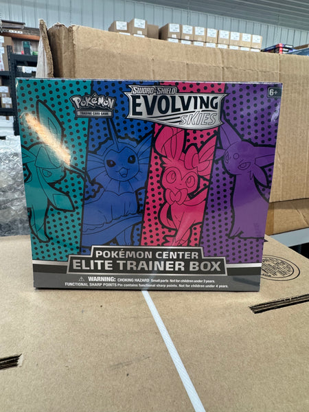 Pokemon Evolving Skies Elite Trainer Box Glaceon/Vaporeon/Sylveon/Espeon (Pokemon Center Exclusive)