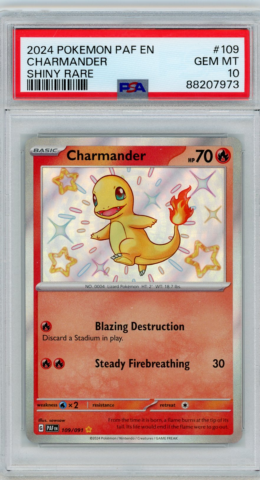 ヒトカゲ PSA10 / CHARMANDER PSA 10 ヒトカゲ 2019年 Charmander SMP2 005/024