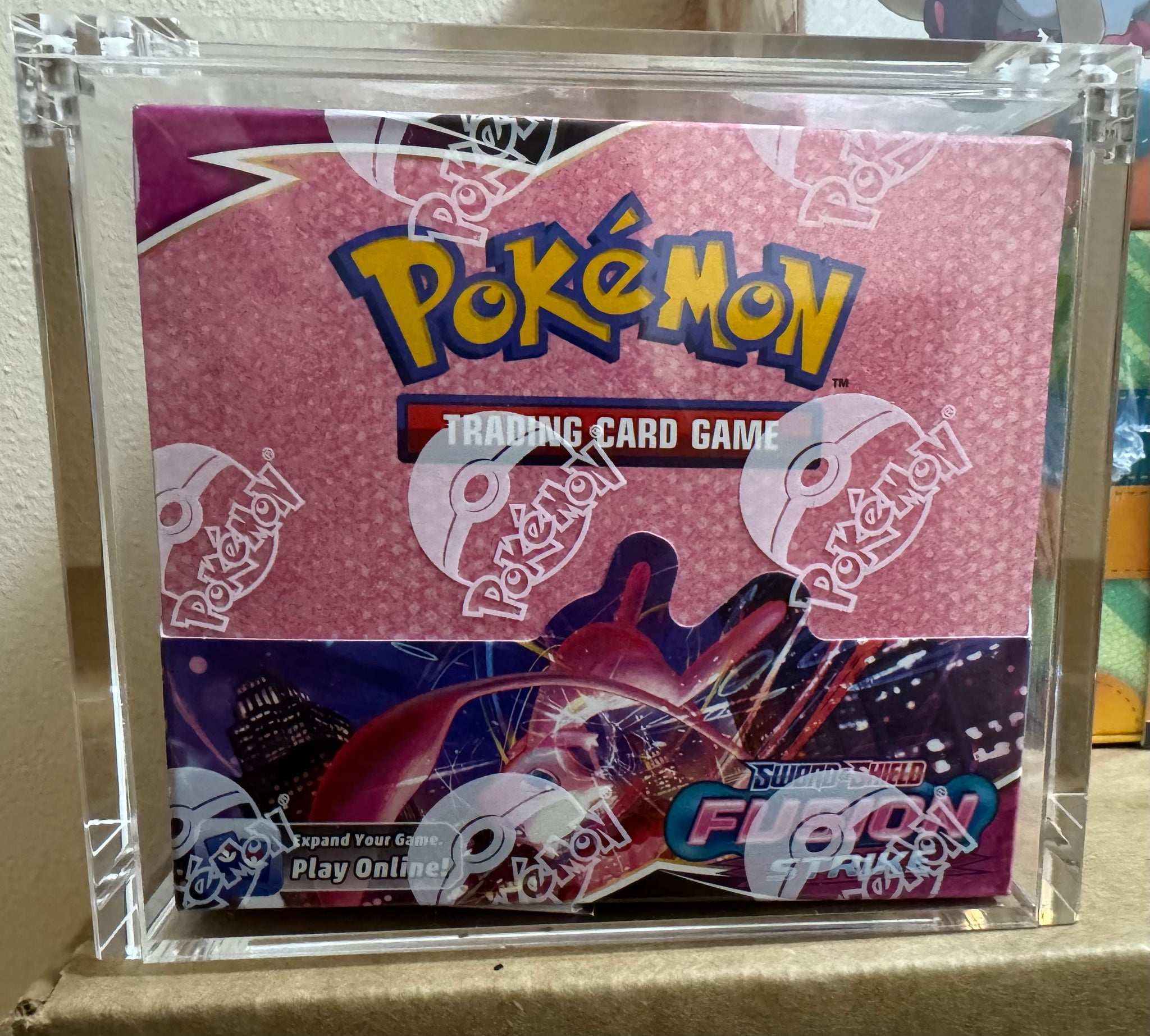 Pokemon Fusion Strike Booster Box w/ Magnetic Acrylic Case