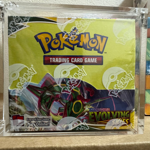 Pokemon Evolving Skies Booster Box w/ Magnetic Acrylic Case