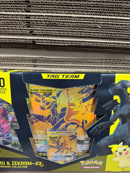 Pokemon Pikachu & Zekrom GX Premium Collection (Minor box tears - see photos)