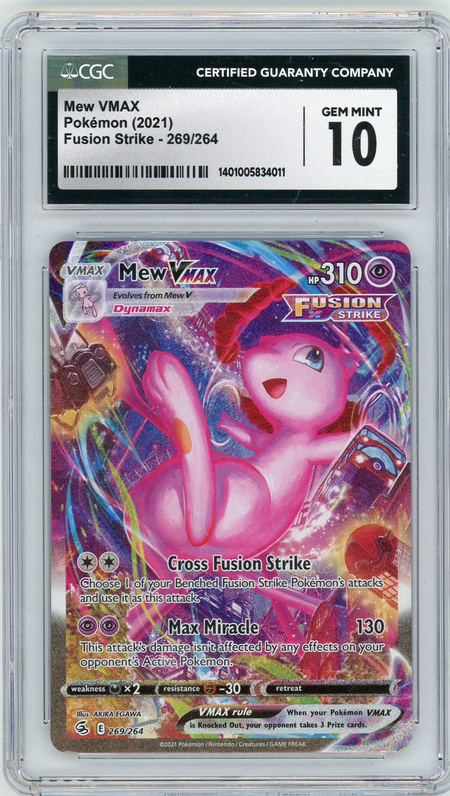 CGC 10 Mew Vmax Fusion Strike 269/264