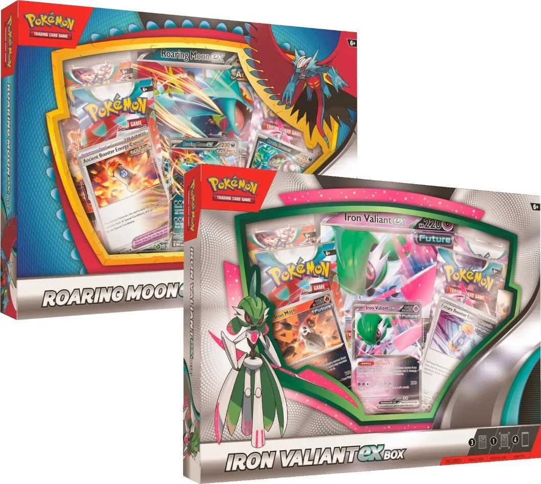Pokemon Roaring Moon Ex & Iron Valiant Ex Box (set of 2)
