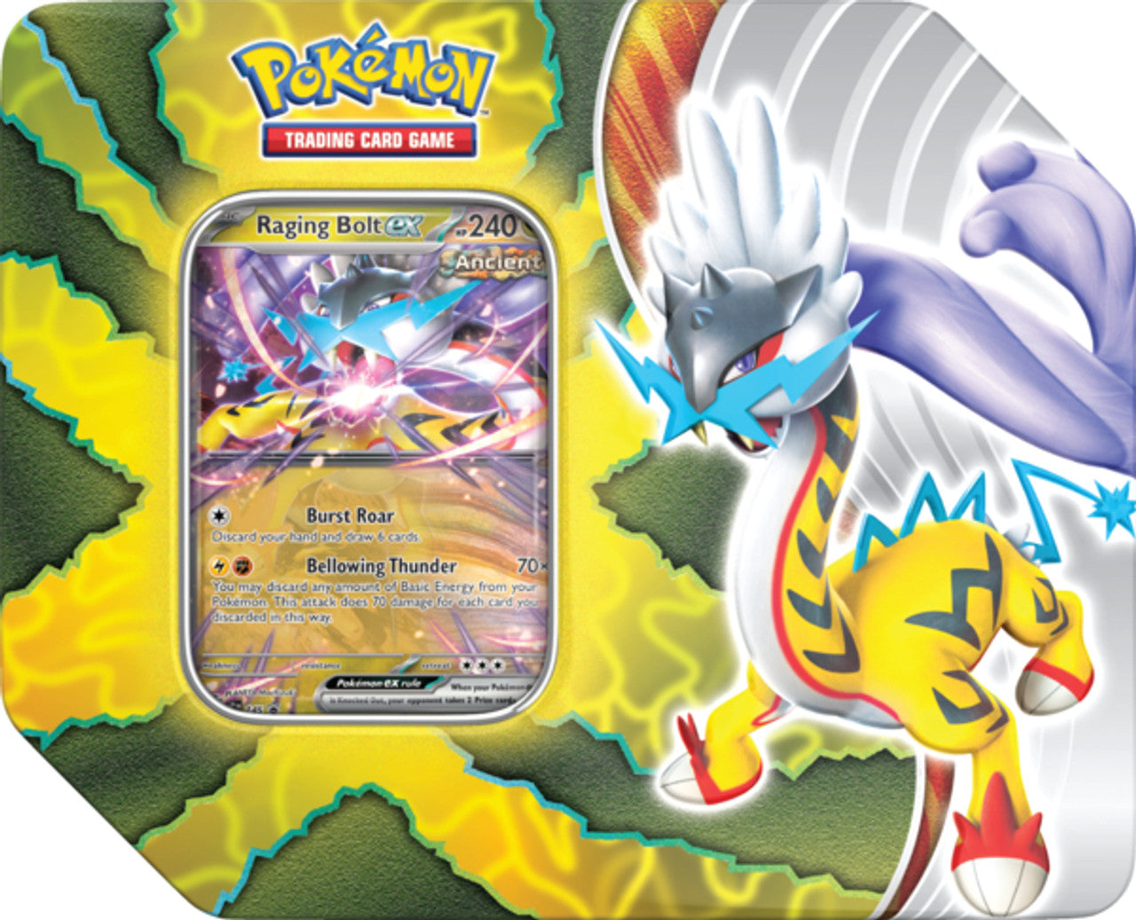 Pokemon Paradox Destinies Tin (Raging Bolt Art)