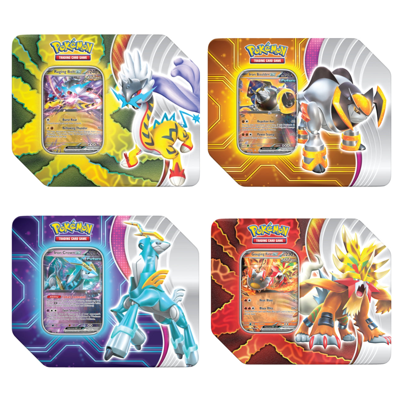 Pokemon Paradox Destinies Tin Set of 4