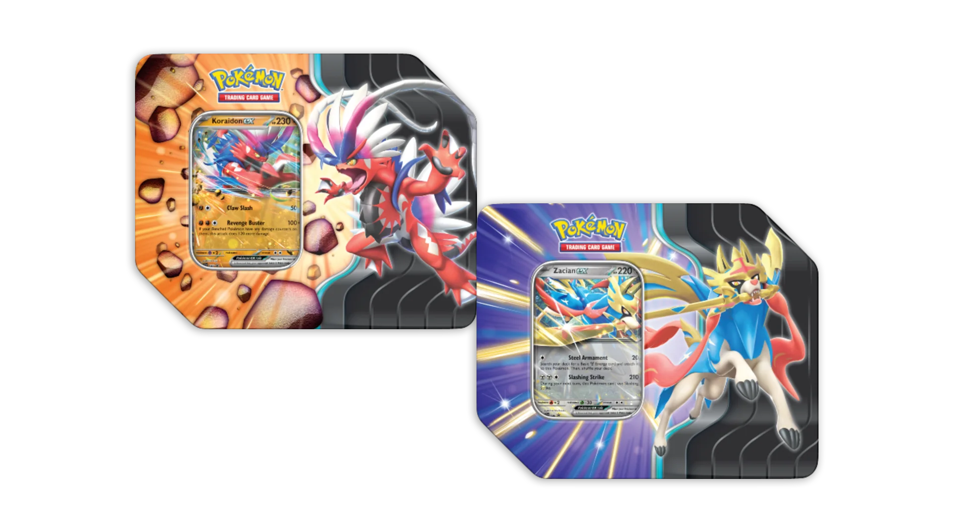 Pokemon Slashing Legends Tin Set of 2 (Zacian & Koraidon)