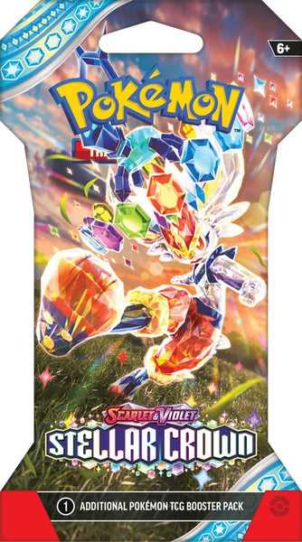 Pokemon Stellar Crown Sleeved Booster Pack (Random Artwork)