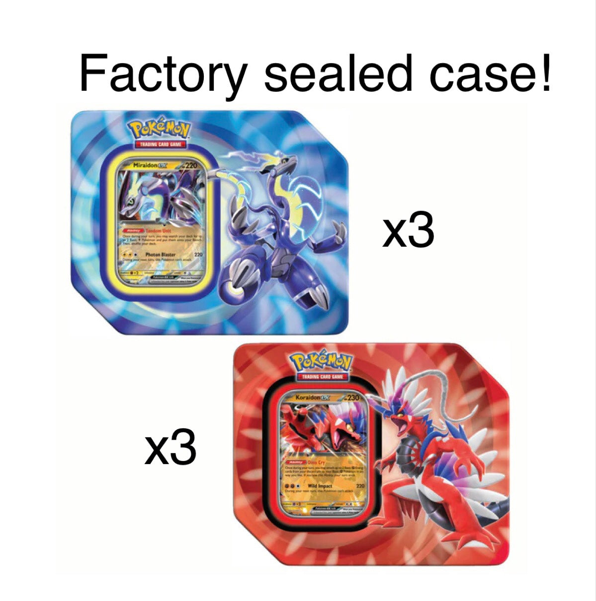 Pokemon Paldea Legends Tins Factory Sealed Case
