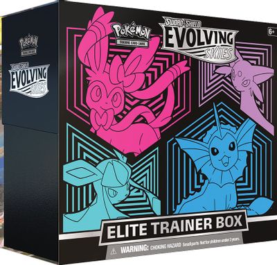 Pokemon Evolving Skies Elite Trainer Box - Glaceon/Vaporeon/Sylveon/Espeon