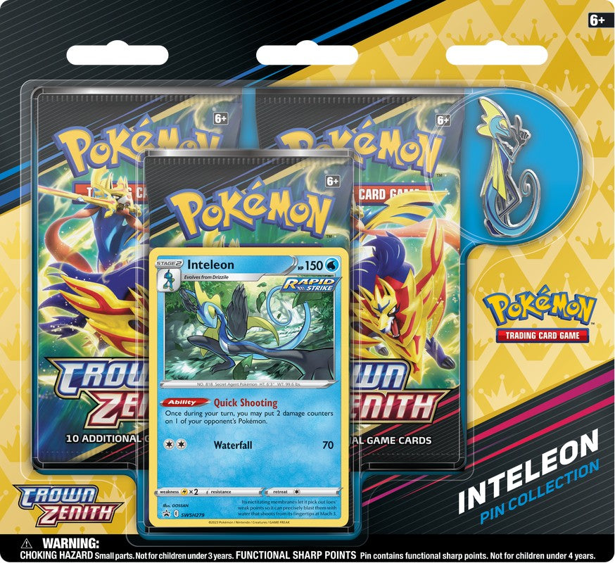 Pokemon Crown Zenith Pin Collection Inteleon