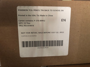 Pokemon Back to School Pencil Case - Factory Sealed Case