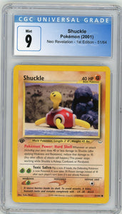 CGC 9 Shuckle 1st Edition Neo Revelation 51/64