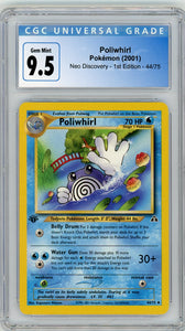 CGC 9.5 Poliwhirl 1st Edition Neo Discovery 44/75